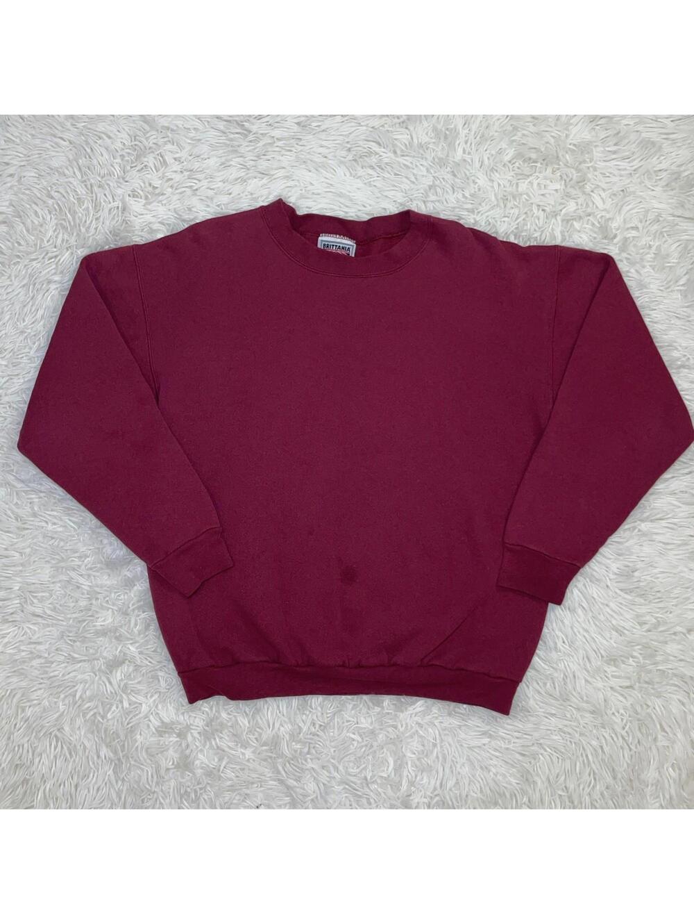 Vintage Brittania Sweatshirt Mens Levi Strauss Red 90s Sz M EUC